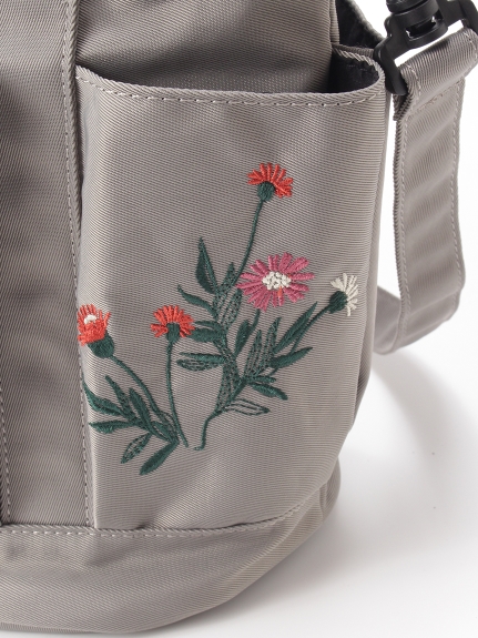 「glanta」フラワー刺繍ショルダートートバッグ（バッグ・財布・小物入れ/トートバッグ）の詳細画像