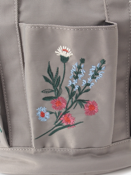「glanta」フラワー刺繍ショルダートートバッグ（バッグ・財布・小物入れ/トートバッグ）の詳細画像