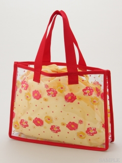 ハッカキッズ(hakka kids)のフラワーボーダープリントスイムバッグ ビーチグッズ