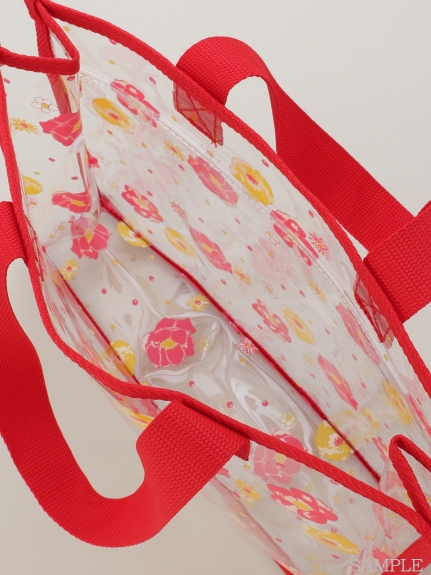 フラワーボーダープリントスイムバッグ（水着/ビーチグッズ）の詳細画像