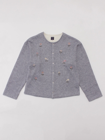 [ジュニアサイズ]ダブルフェイス小花刺繍カーディガン（トップス/カーディガン）の詳細画像