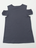 ハートモチーフオフショルダーTシャツ（Tシャツ）｜hakka kids 