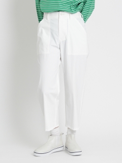 ケイハヤマプリュス(KEI Hayama PLUS)のドライタッチナイロンワイドクロップドパンツ タックパンツ