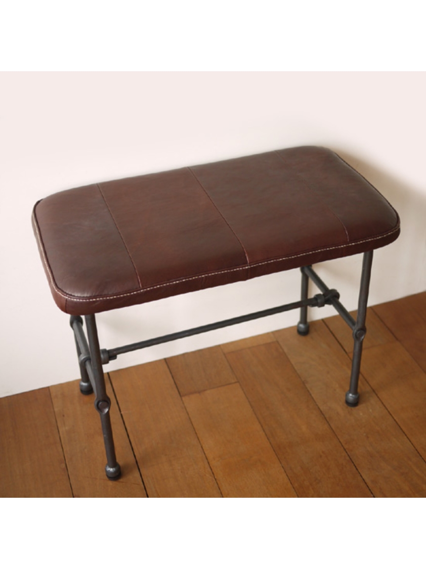 レザーベンチ S ブラウン W57×D32×H45cm（家具）｜Madu（マディ