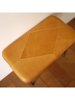 レザーベンチ S キャメル W57×D32×H45cm（家具）｜Madu（マディ