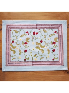 マディ(Madu)のMas d'Ouvan ストロベリー ランチョンマット レッドブルー ランチョンマット