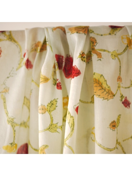 Mas d'Ouvan ストロベリー パレオ レッドブルー（【Madu】ファブリック/テーブルクロス）の詳細画像