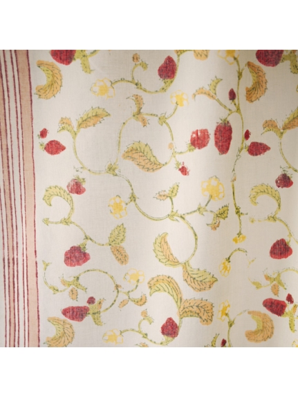 Mas d'Ouvan ストロベリー パレオ レッドブルー（【Madu】ファブリック/テーブルクロス）の詳細画像