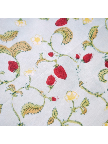 Mas d'Ouvan ストロベリー ナプキン レッドブルー（【Madu】ファブリック/ナプキン）の詳細画像