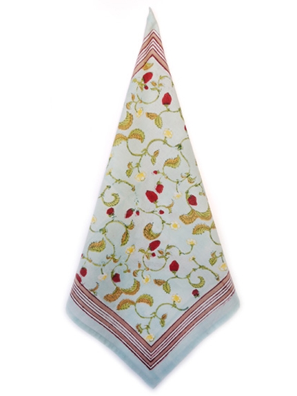 Mas d'Ouvan ストロベリー ナプキン レッドブルー（【Madu】ファブリック/ナプキン）の詳細画像