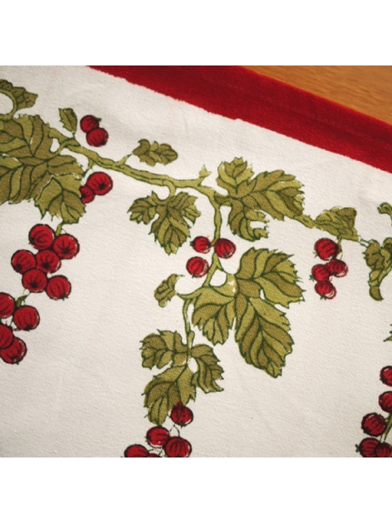 Mas d'Ouvan グズベリー ランチョンマットレッドグリーン（【Madu】ファブリック/ランチョンマット）の詳細画像