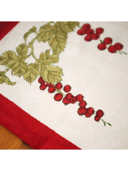 Mas d'Ouvan グズベリー ランチョンマットレッドグリーン（【Madu】ファブリック/ランチョンマット）の詳細画像