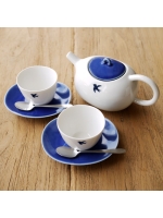 つばめティーポットと碗皿ギフトセット(ギフトラッピング付)（ギフト