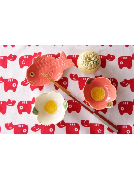 椿 小鉢 赤（【Madu】食器/ボウル・鉢）の詳細画像