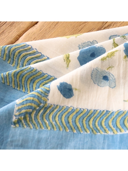 Mas d'Ouvan ポピー ナプキン　ブルーグリーン（【Madu】ファブリック/ナプキン）の詳細画像