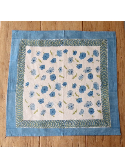 Mas d'Ouvan ポピー ナプキン　ブルーグリーン（【Madu】ファブリック/ナプキン）の詳細画像