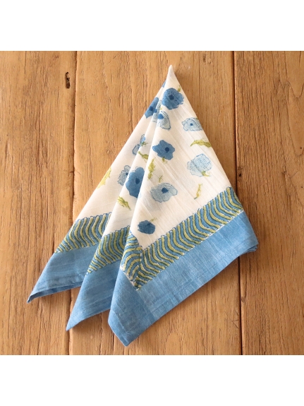 Mas d'Ouvan ポピー ナプキン　ブルーグリーン（【Madu】ファブリック/ナプキン）の詳細画像