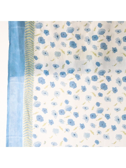 Mas d'Ouvan ポピー パレオ　ブルーグリーン（【Madu】ファブリック/テーブルクロス）の詳細画像