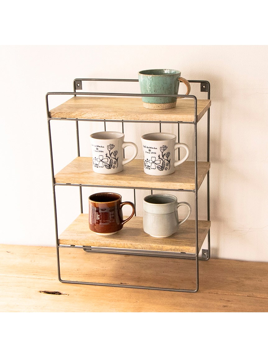 Hika　ウォールシェルフ2点 スぺイス W60×D12×H10.7cm パイン無垢材 全5色 ウォールシェルフ 天然