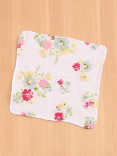 リボンハッカキッズ(Ribbon hakka kids)の[ベビー]コットンガーゼオリジナルプリントミニタオル ブランケット・タオル(ベビー)