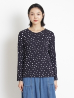 y's半分ドット柄のカットソー リアルスタイル REAL STYLE カットソー レディース ドット柄