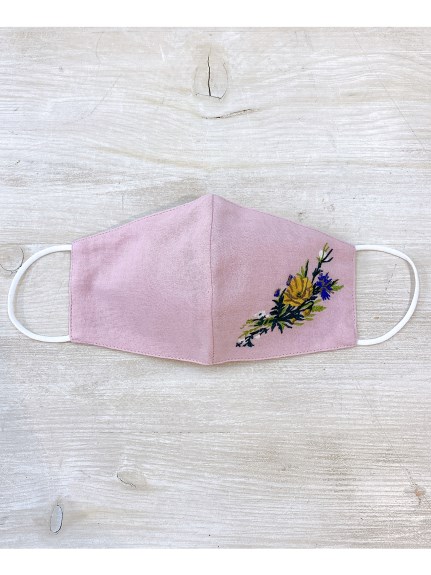 【洗えるマスク・接触冷感・消臭効果・抗菌効果】リトルブーケ刺しゅう立体マスク（ファッション雑貨/その他ファッション雑貨）の詳細画像