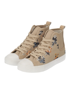 スーパーハッカ(SUPER HAKKA)のキャンパスフラワー刺しゅうサイドゴアスニーカー スニーカー