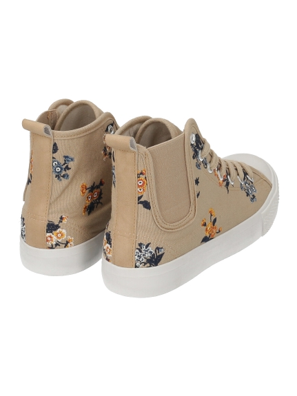 キャンパスフラワー刺しゅうサイドゴアスニーカー（シューズ(靴)/スニーカー）の詳細画像