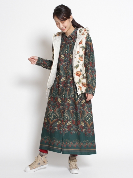 キャンパスフラワー刺しゅうサイドゴアスニーカー（シューズ(靴)/スニーカー）の詳細画像