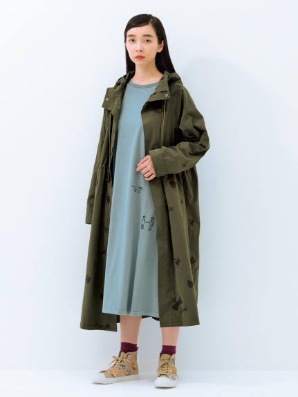 キャンパスフラワー刺しゅうサイドゴアスニーカー（シューズ(靴)/スニーカー）の詳細画像