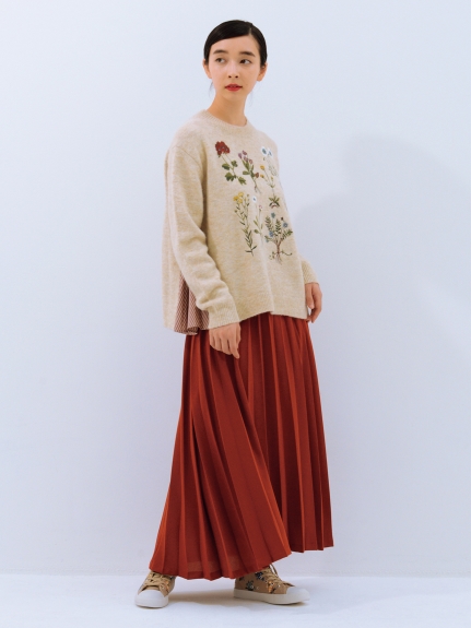 キャンパスフラワー刺しゅうサイドゴアスニーカー（シューズ(靴)/スニーカー）の詳細画像