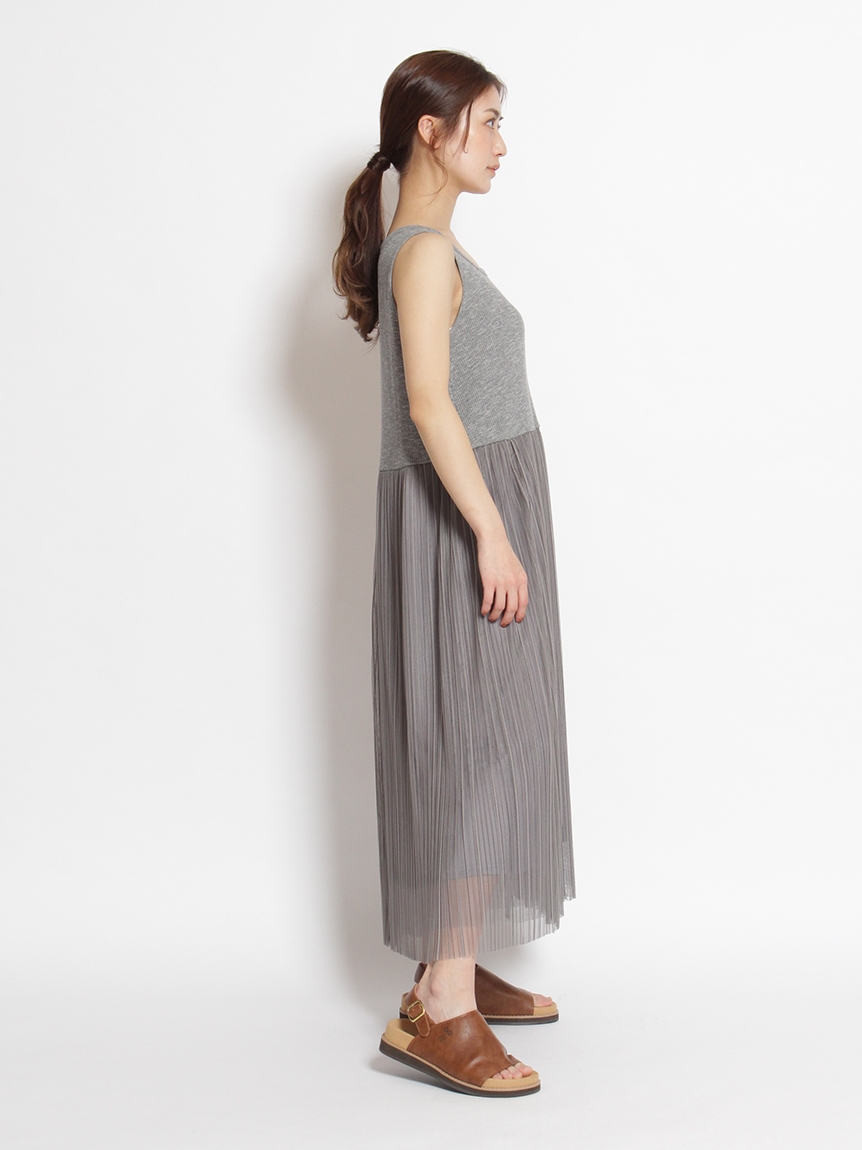 ＜Since Then＞ チュール切替ノースリーブワンピース fifth チュール×ノースリーブワンピースセット | 人気レディース