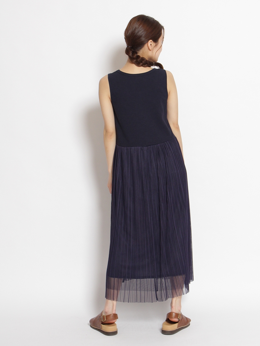 Jewel Changes ノースリーブ 膝丈ワンピース　2way チュール Chi Chi Girls アシンメトリーチュールサテンドレス 3-7歳